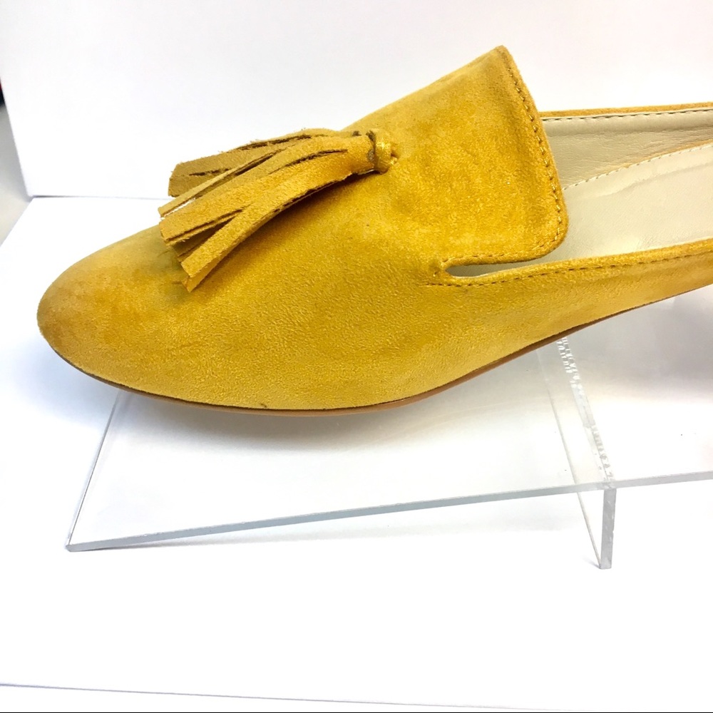 Last Pair! Tassel Round Toe Mules Mustard Yellow - Picture 2 of 8